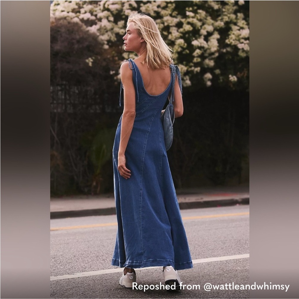 Free People Blue Maxi Dress - Picture 3 of 9